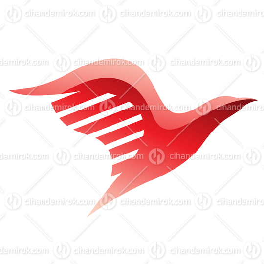 Glossy Red Eagle Icon