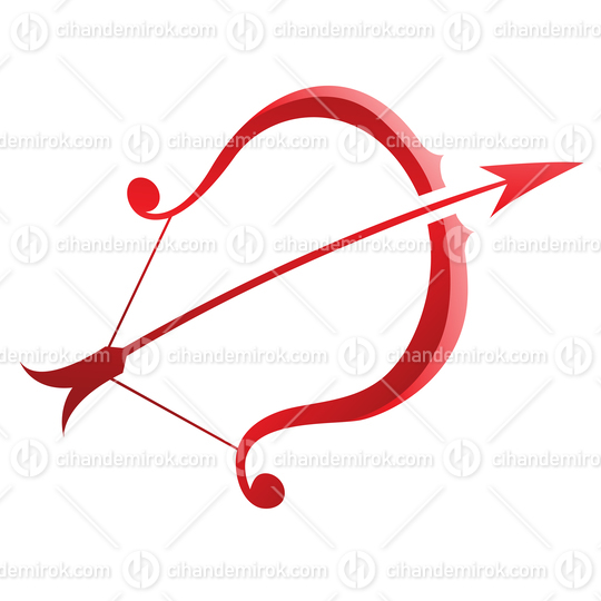 Glossy Red Sagittarius Zodiac Star Sign