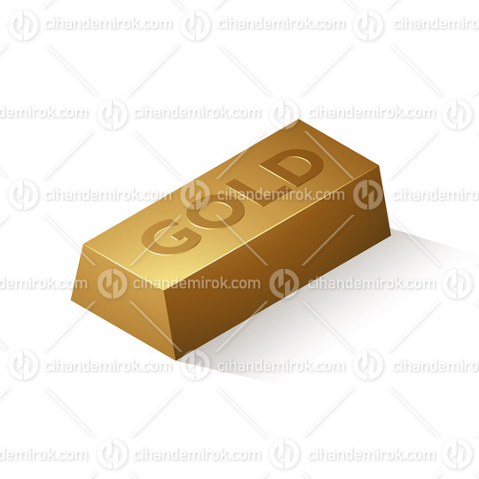 Gold Bar with Darker Embossed Text