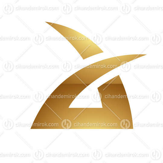 Golden Letter A Symbol on a White Background - Icon 1
