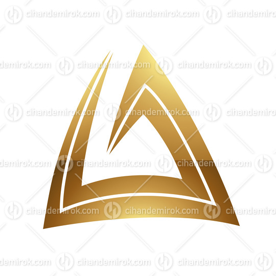 Golden Letter A Symbol on a White Background - Icon 5