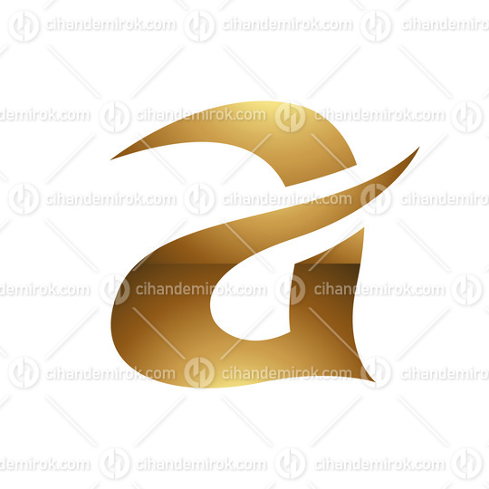 Golden Letter A Symbol on a White Background - Icon 7