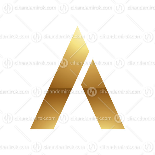 Golden Letter A Symbol on a White Background - Icon 8