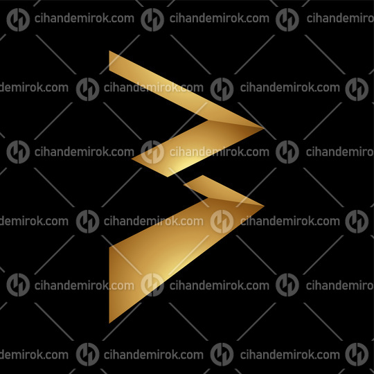 Golden Letter B Symbol on a Black Background - Icon 9