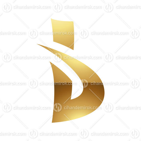 Golden Letter B Symbol on a White Background - Icon 1