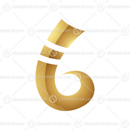 Golden Letter B Symbol on a White Background - Icon 2