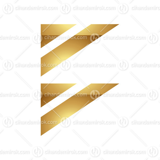 Golden Letter B Symbol on a White Background - Icon 3