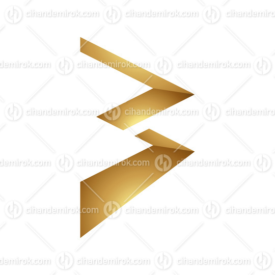 Golden Letter B Symbol on a White Background - Icon 9