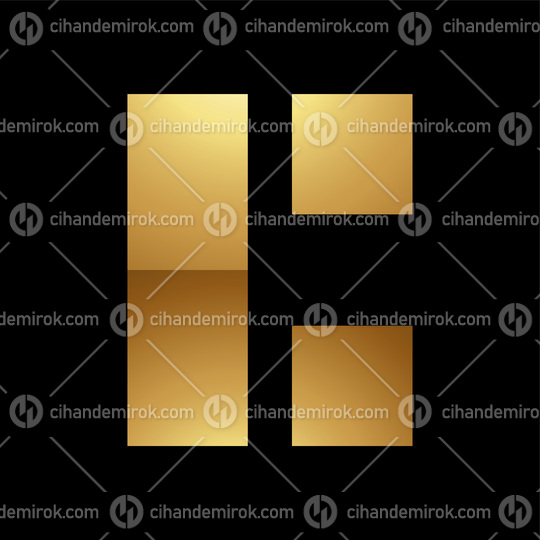 Golden Letter C Symbol on a Black Background - Icon 1