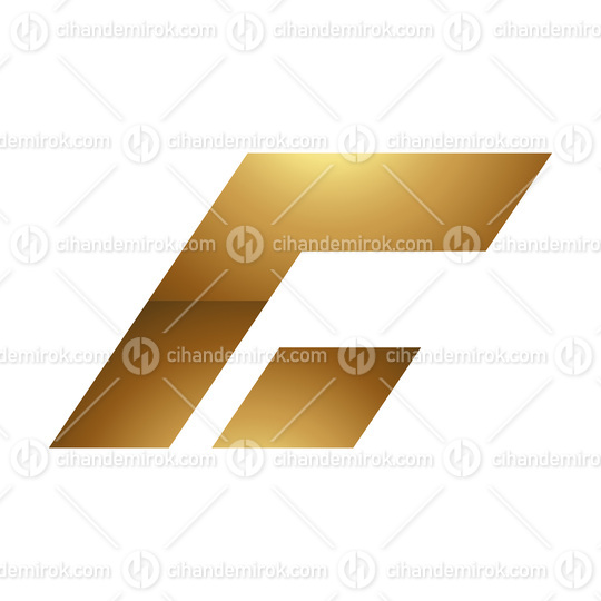 Golden Letter C Symbol on a White Background - Icon 2