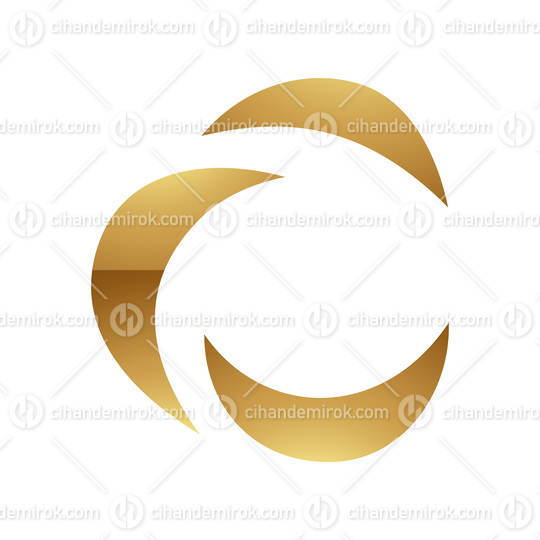 Golden Letter C Symbol on a White Background - Icon 3