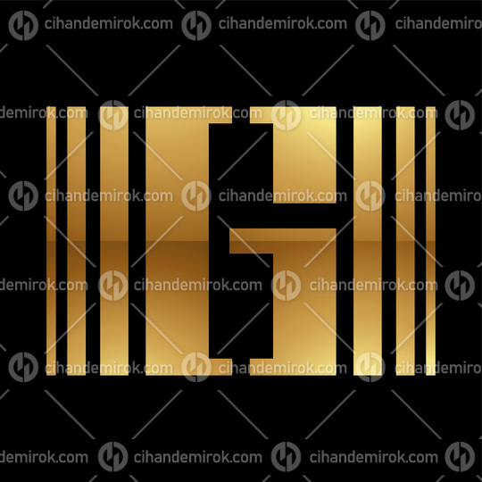 Golden Letter G Symbol on a Black Background - Icon 3