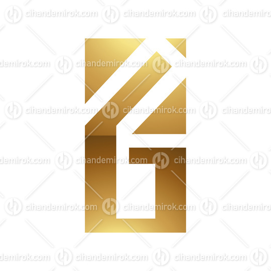 Golden Letter G Symbol on a White Background - Icon 8