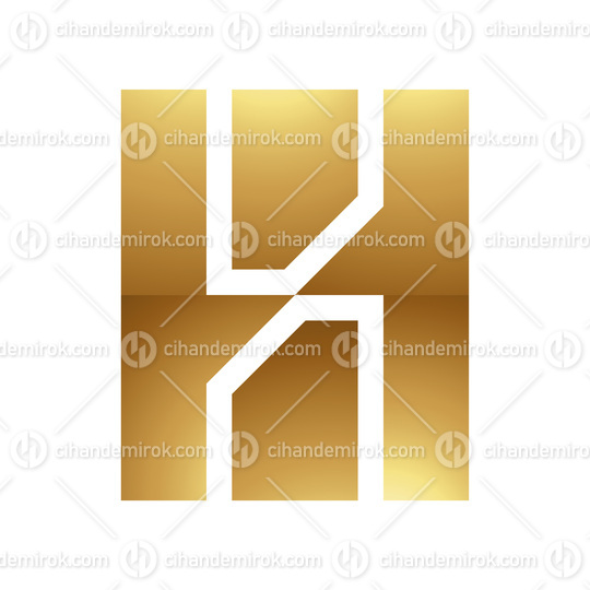 Golden Letter H Symbol on a White Background - Icon 7