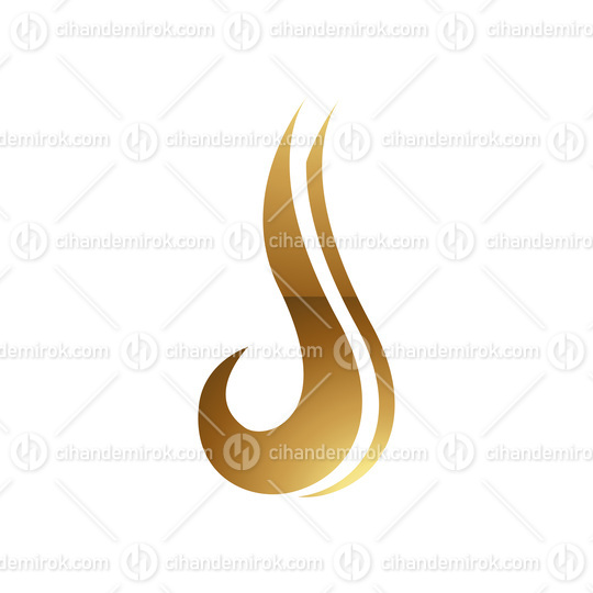 Golden Letter J Symbol on a White Background - Icon 2