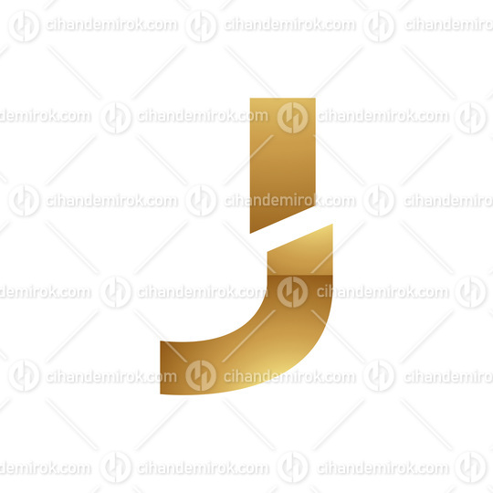 Golden Letter J Symbol on a White Background - Icon 3