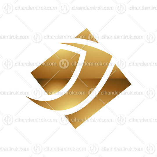 Golden Letter J Symbol on a White Background - Icon 5