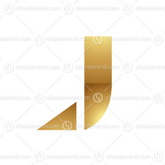 Golden Letter J Symbol on a White Background - Icon 6