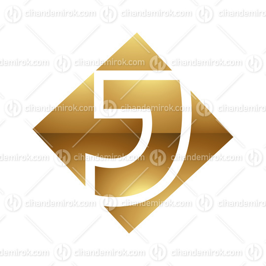 Golden Letter J Symbol on a White Background - Icon 8