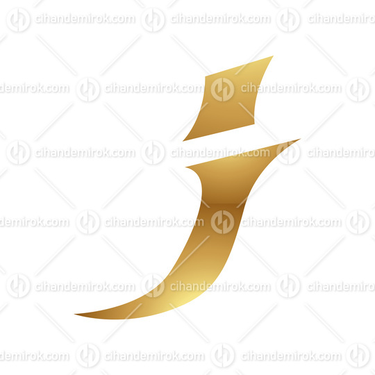 Golden Letter J Symbol on a White Background - Icon 9