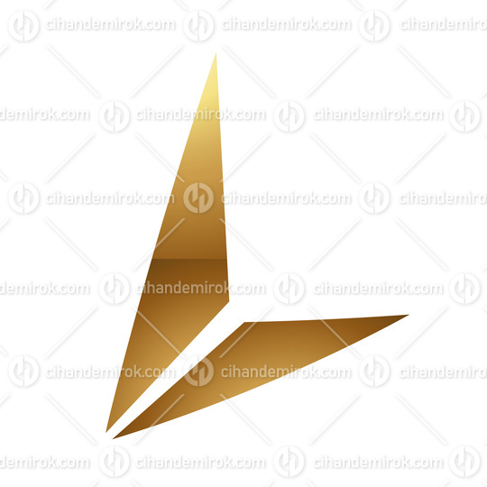 Golden Letter L Symbol on a White Background - Icon 9
