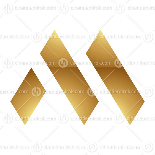 Golden Letter M Symbol on a White Background - Icon 1