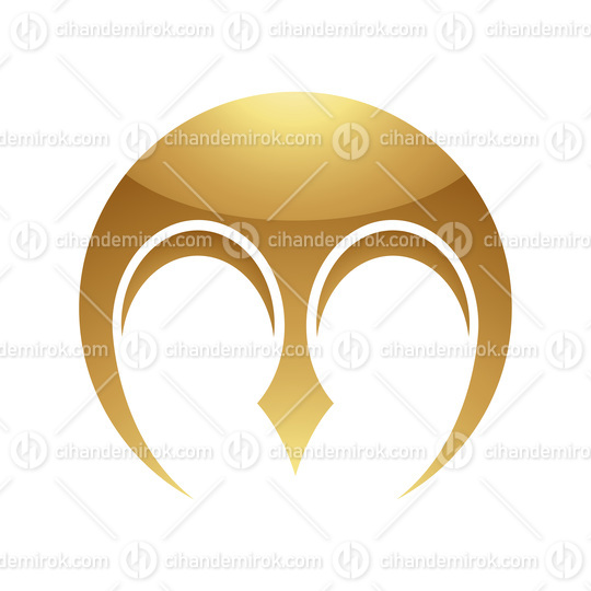Golden Letter M Symbol on a White Background - Icon 2