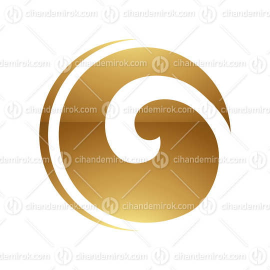 Golden Letter O Symbol on a White Background - Icon 2