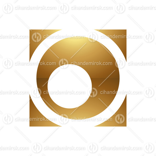 Golden Letter O Symbol on a White Background - Icon 3