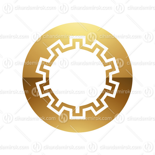 Golden Letter O Symbol on a White Background - Icon 4