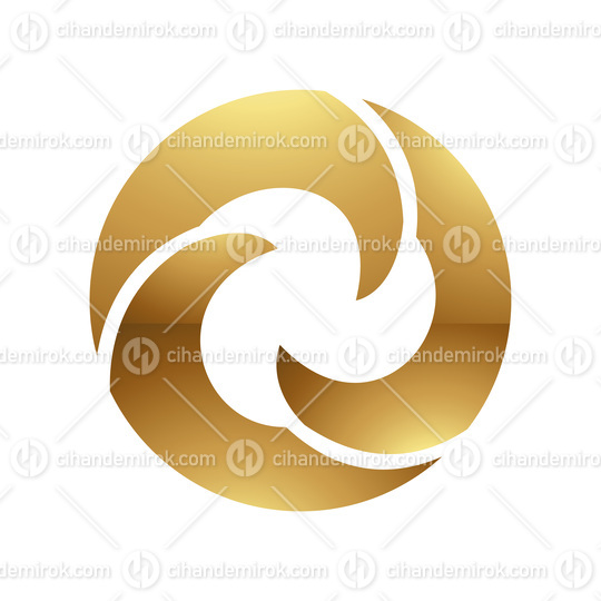 Golden Letter O Symbol on a White Background - Icon 5