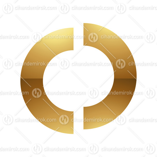 Golden Letter O Symbol on a White Background - Icon 9