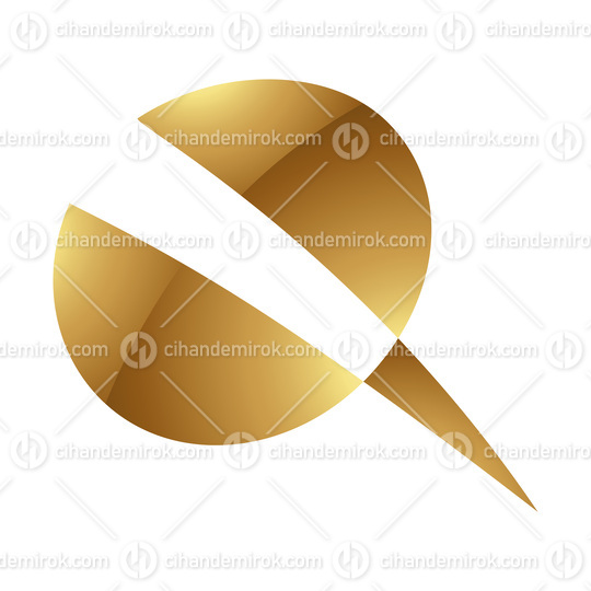 Golden Letter Q Symbol on a White Background - Icon 7