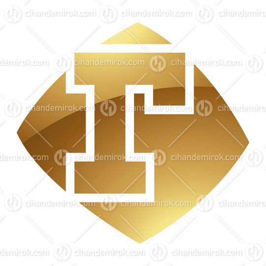 Golden Letter R Symbol on a White Background - Icon 4