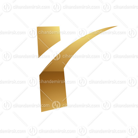 Golden Letter R Symbol on a White Background - Icon 5