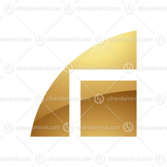 Golden Letter R Symbol on a White Background - Icon 7