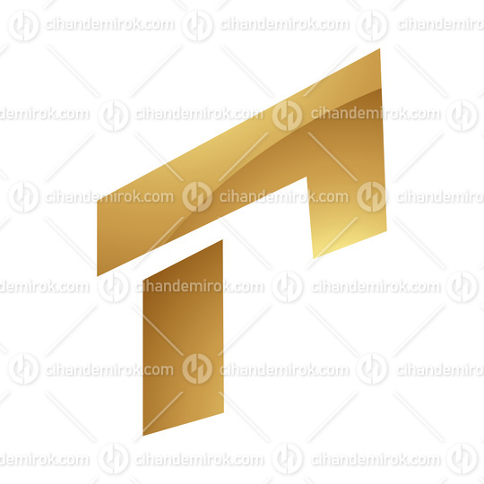 Golden Letter R Symbol on a White Background - Icon 9