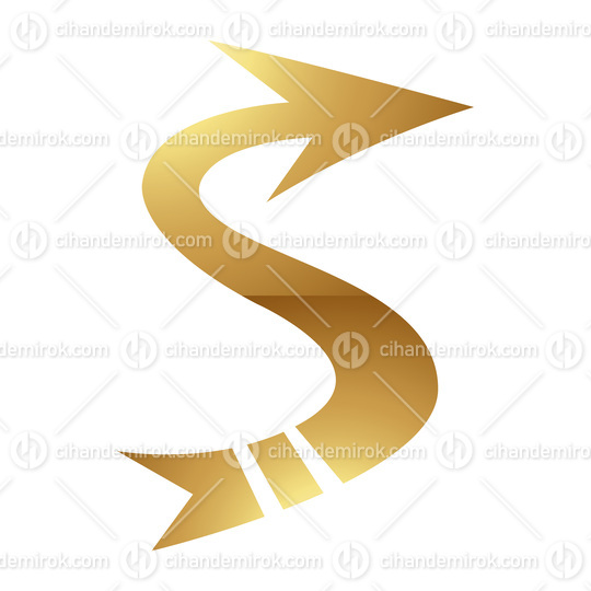Golden Letter S Symbol on a White Background - Icon 8