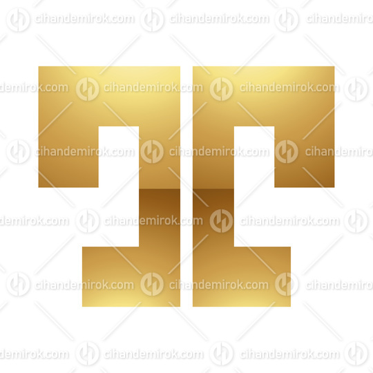 Golden Letter T Symbol on a White Background - Icon 1