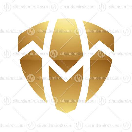 Golden Letter T Symbol on a White Background - Icon 2