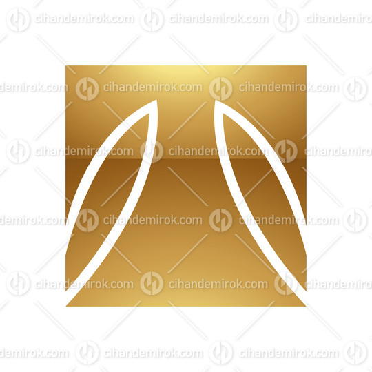 Golden Letter T Symbol on a White Background - Icon 6