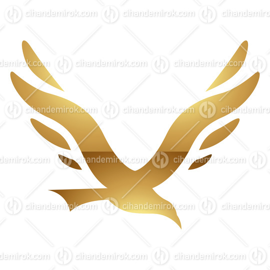 Golden Letter V Symbol on a White Background - Icon 4