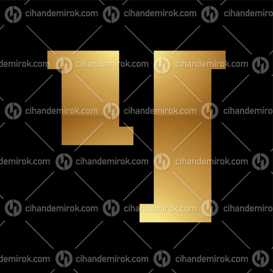 Golden Letter Y Symbol on a Black Background - Icon 3