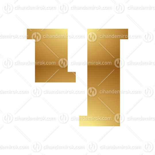 Golden Letter Y Symbol on a White Background - Icon 3
