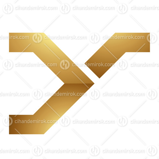 Golden Letter Y Symbol on a White Background - Icon 6