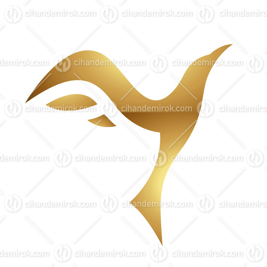 Golden Letter Y Symbol on a White Background - Icon 8