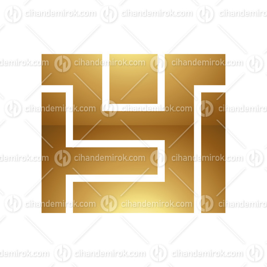 Golden Letter Y Symbol on a White Background - Icon 9
