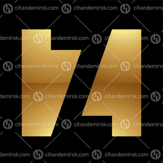 Golden Letter Z Symbol on a Black Background - Icon 3