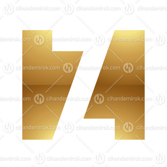 Golden Letter Z Symbol on a White Background - Icon 3
