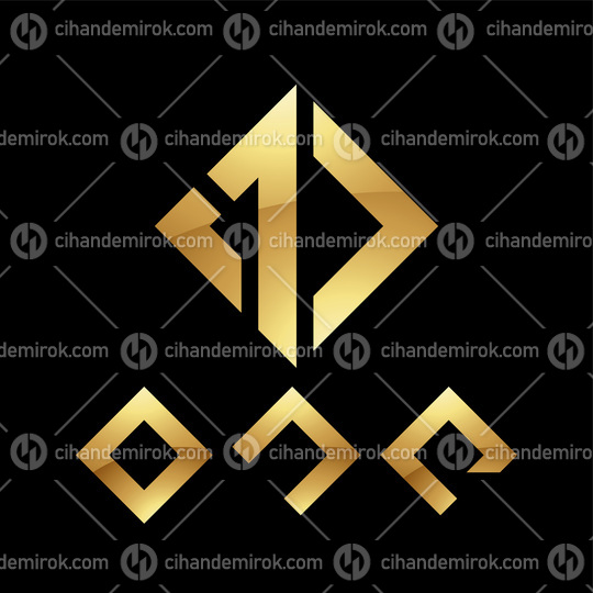 Golden Symbol for Number 1 on a Black Background - Icon 7